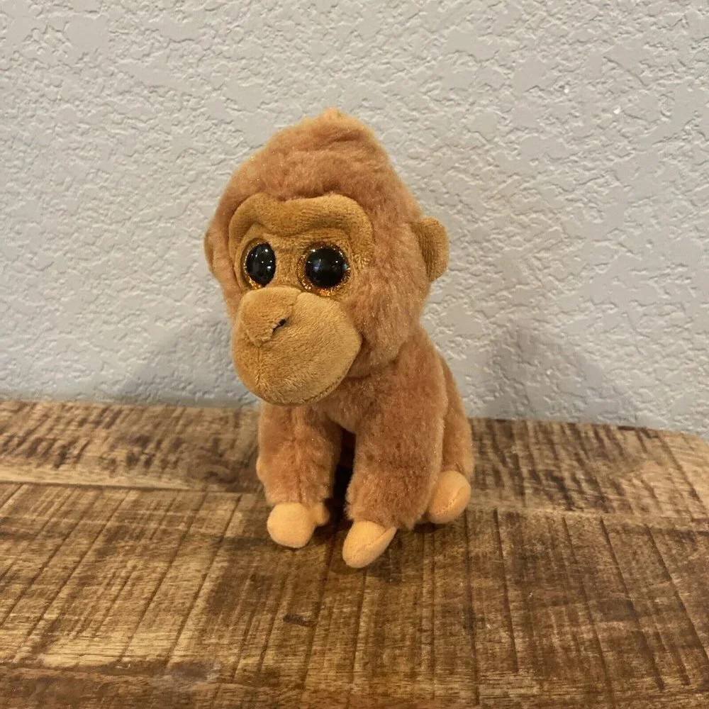 TY Beanie Babie Monroe - VelveTY - Orangutan Plush Monkey 6”
